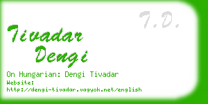 tivadar dengi business card